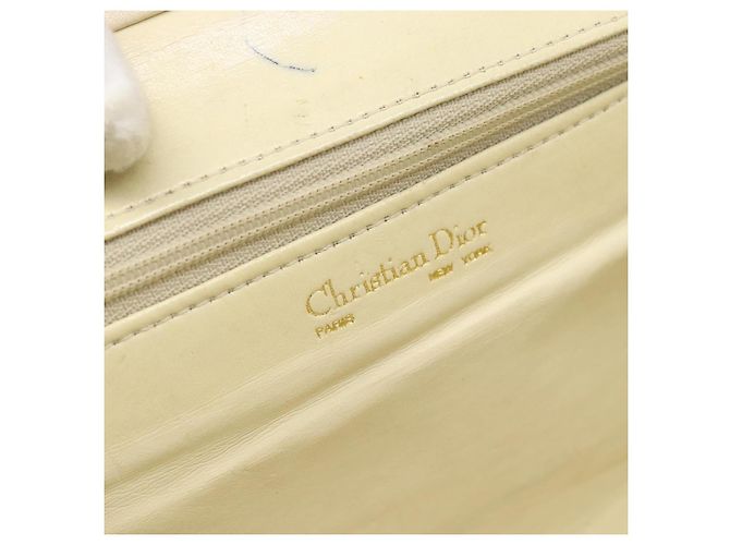 Borsa Christian Dior in pelle beige oro Autentica 188329 - vista 18