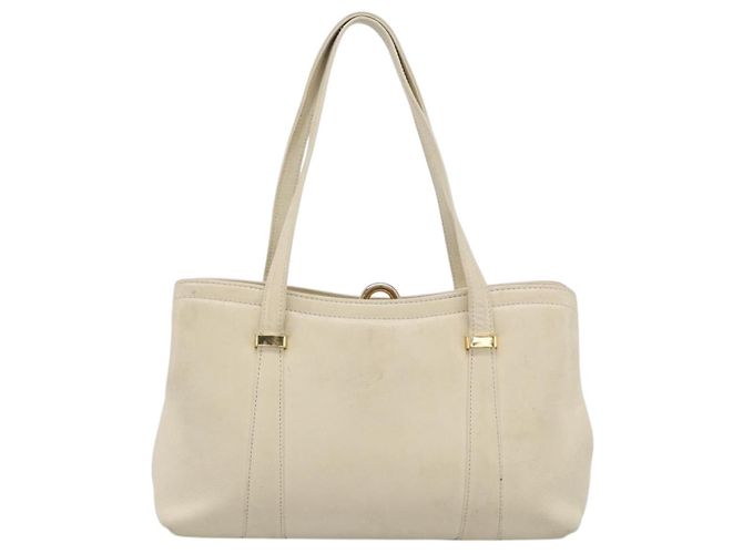 Borsa Christian Dior in pelle beige oro Autentica 188329 - vista 2
