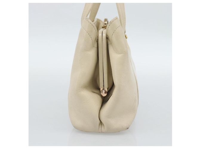 Borsa Christian Dior in pelle beige oro Autentica 188329 - vista 3