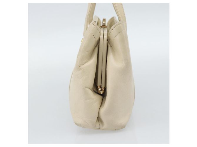 Borsa Christian Dior in pelle beige oro Autentica 188329 - vista 4