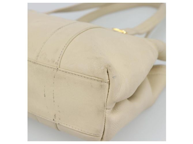 Borsa Christian Dior in pelle beige oro Autentica 188329 - vista 8
