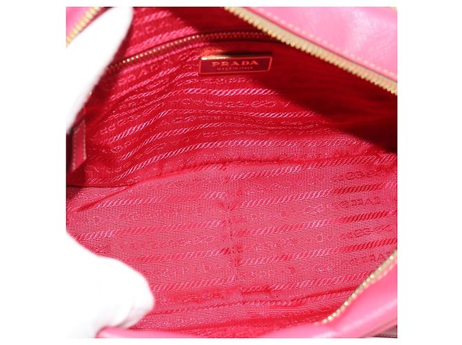 Borsa PRADA Saffiano Rosa Oro Auth ka4966V D'oro - vista 10