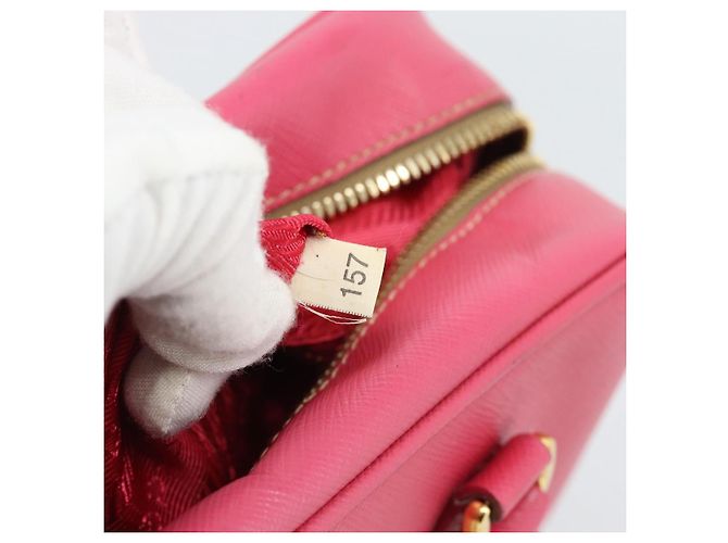 Borsa PRADA Saffiano Rosa Oro Auth ka4966V D'oro - vista 11
