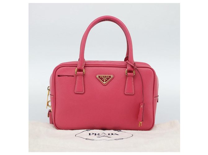 Borsa PRADA Saffiano Rosa Oro Auth ka4966V D'oro - vista 12