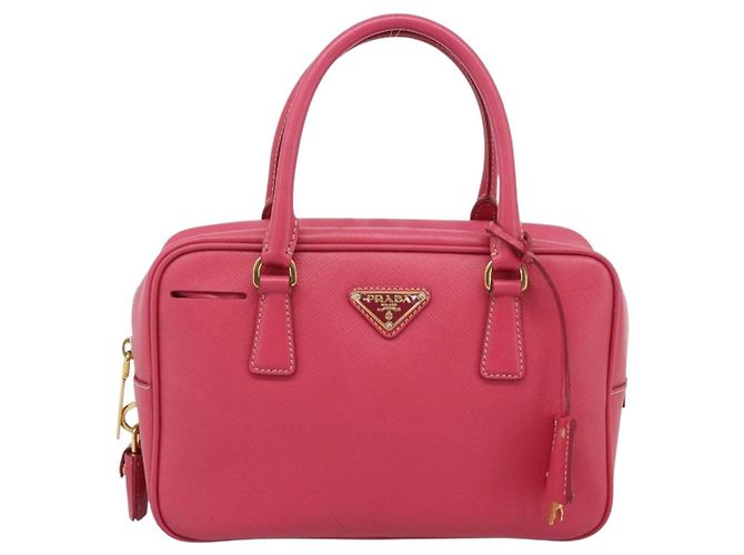 Borsa PRADA Saffiano Rosa Oro Auth ka4966V D'oro - vista 13