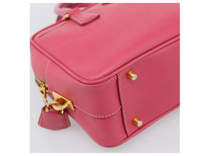 Borsa PRADA Saffiano Rosa Oro Auth ka4966V D'oro - vista 16