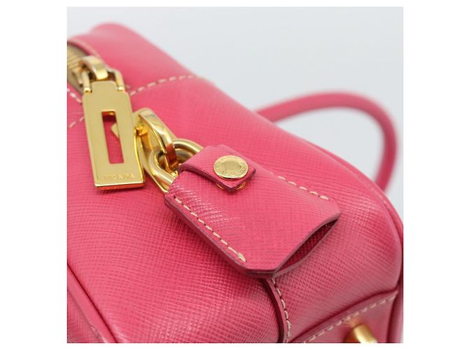 Borsa PRADA Saffiano Rosa Oro Auth ka4966V D'oro - vista 19