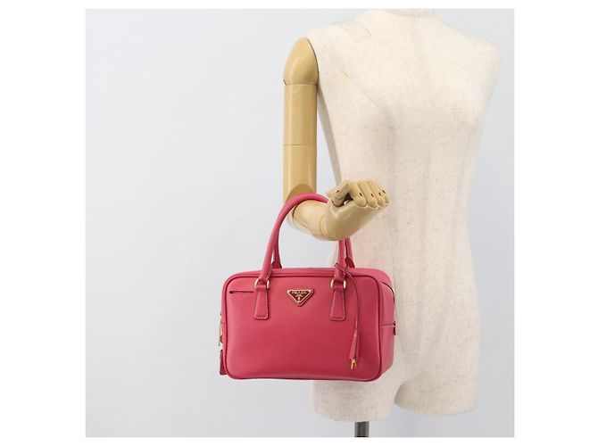 Borsa PRADA Saffiano Rosa Oro Auth ka4966V D'oro - vista 27