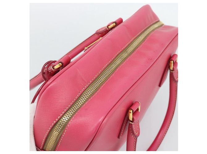 Borsa PRADA Saffiano Rosa Oro Auth ka4966V D'oro - vista 6