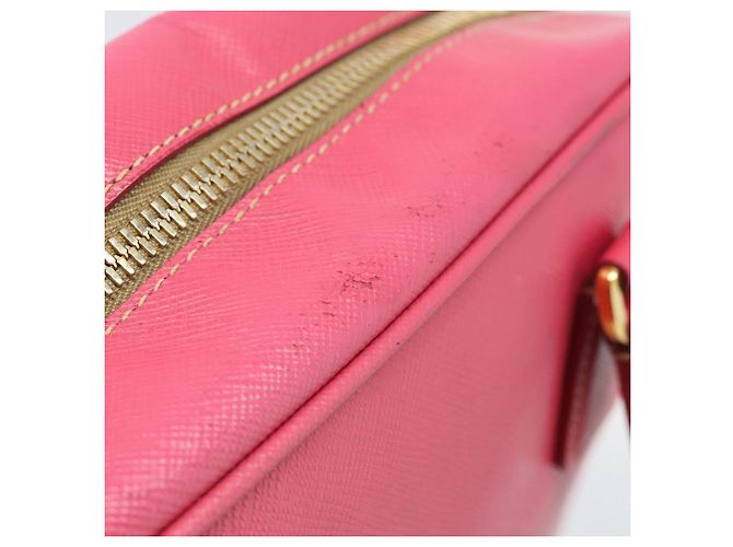 Borsa PRADA Saffiano Rosa Oro Auth ka4966V D'oro - vista 7