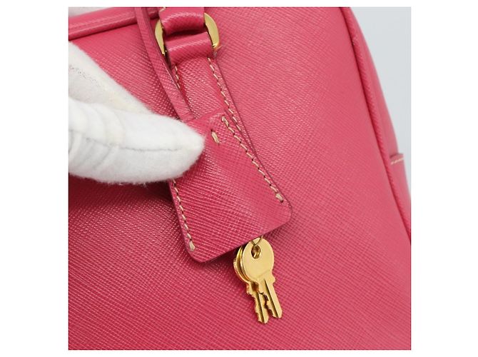 Borsa PRADA Saffiano Rosa Oro Auth ka4966V D'oro - vista 9