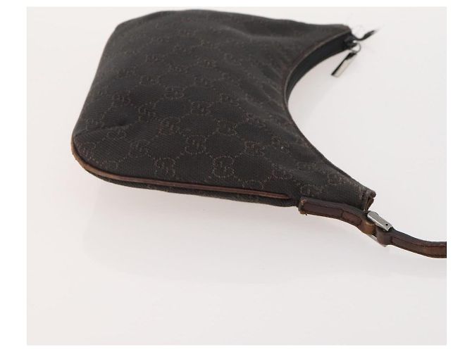 Borsa Tote GUCCI GG Canvas in Pelle e Tela 4 Set Beige Nero Marrone Auth gh2142 - vista 17