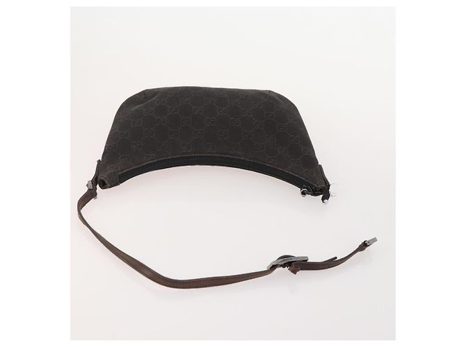 Borsa Tote GUCCI GG Canvas in Pelle e Tela 4 Set Beige Nero Marrone Auth gh2142 - vista 18