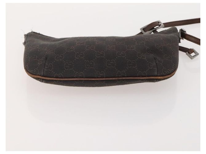 Borsa Tote GUCCI GG Canvas in Pelle e Tela 4 Set Beige Nero Marrone Auth gh2142 - vista 20