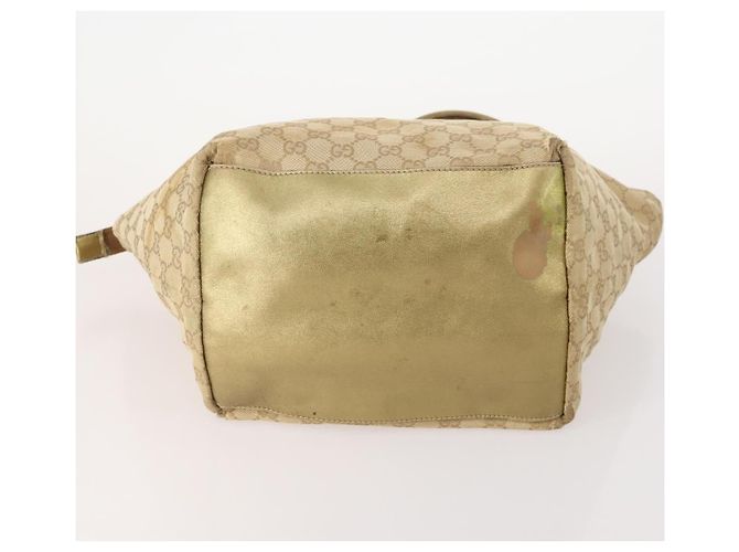 Borsa Tote GUCCI GG Canvas in Pelle e Tela 4 Set Beige Nero Marrone Auth gh2142 - vista 6