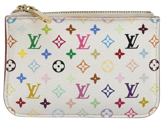 LOUIS VUITTON Monogram Multicolor Pochette Cles NM Handtasche M93734 LV Auth 185867A Weiß - Ansicht 13