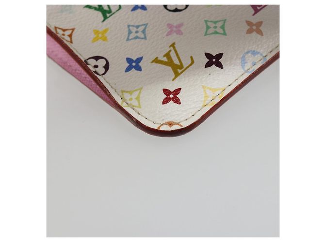 LOUIS VUITTON Monogram Multicolor Pochette Cles NM Handtasche M93734 LV Auth 185867A Weiß - Ansicht 14