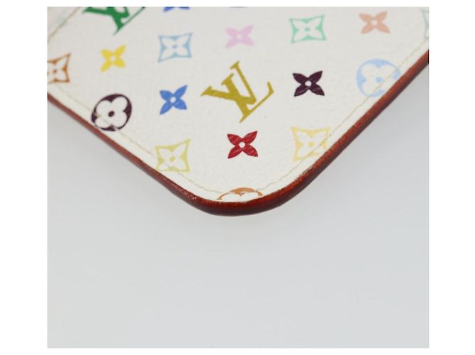 LOUIS VUITTON Monogram Multicolor Pochette Cles NM Handtasche M93734 LV Auth 185867A Weiß - Ansicht 16