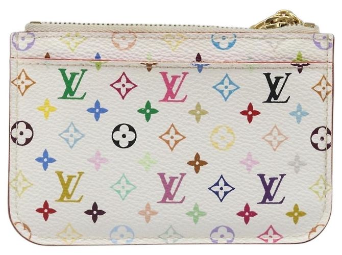 LOUIS VUITTON Monogram Multicolor Pochette Cles NM Handtasche M93734 LV Auth 185867A Weiß - Ansicht 2