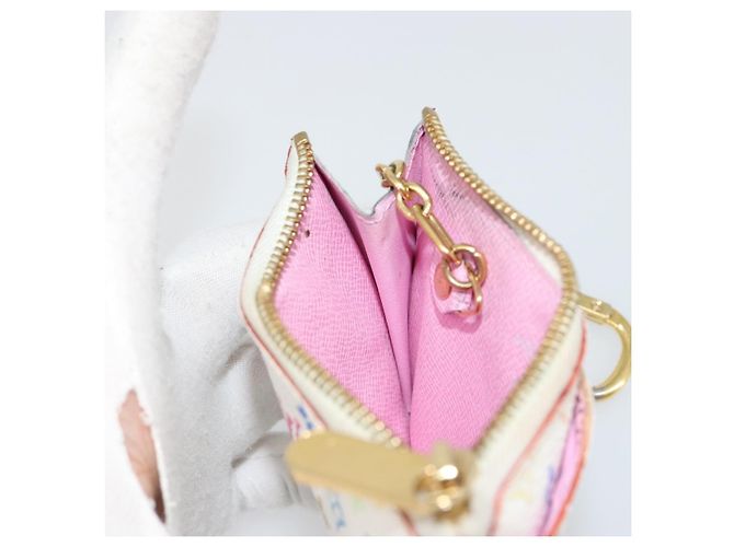 LOUIS VUITTON Monogram Multicolor Pochette Cles NM Handtasche M93734 LV Auth 185867A Weiß - Ansicht 20