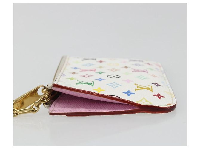 LOUIS VUITTON Monogram Multicolor Pochette Cles NM Handtasche M93734 LV Auth 185867A Weiß - Ansicht 4