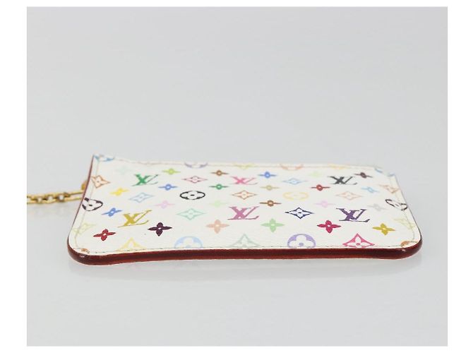 LOUIS VUITTON Monogram Multicolor Pochette Cles NM Handtasche M93734 LV Auth 185867A Weiß - Ansicht 6