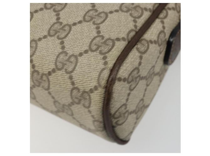 Bolso de hombro GUCCI GG Supreme Web Sherry Line PVC Beige Oro Auth 187688 Dorado - vista 14