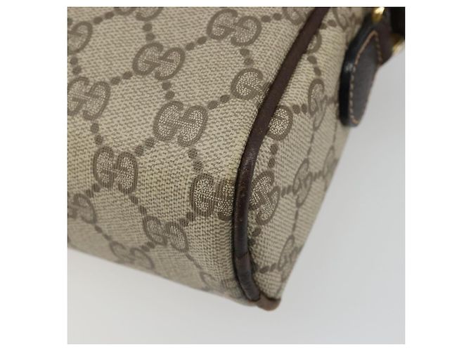 Bolso de hombro GUCCI GG Supreme Web Sherry Line PVC Beige Oro Auth 187688 Dorado - vista 16