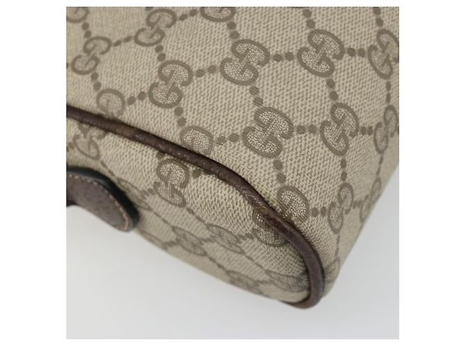 Bolso de hombro GUCCI GG Supreme Web Sherry Line PVC Beige Oro Auth 187688 Dorado - vista 17
