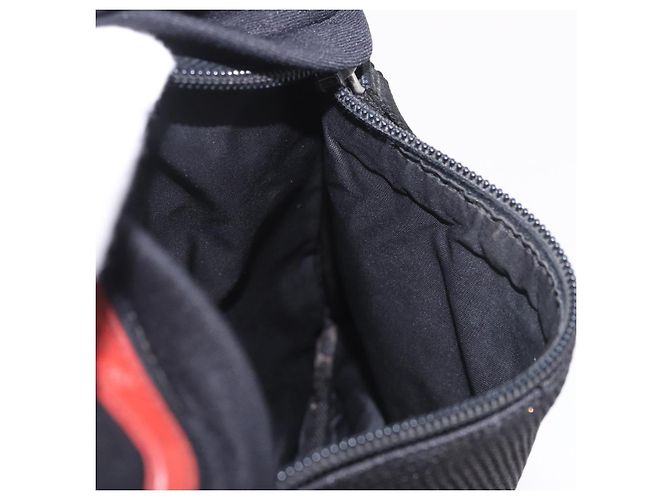 Borsa a tracolla PRADA Sports Line in cotone nero argento Auth ka4861 - vista 19