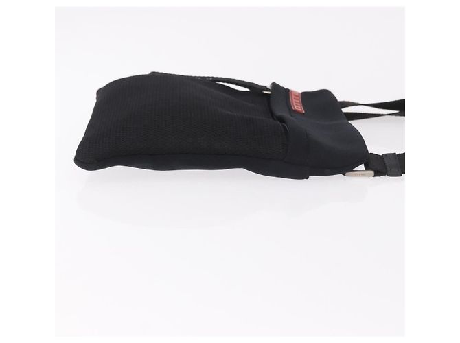 Borsa a tracolla PRADA Sports Line in cotone nero argento Auth ka4861 - vista 3