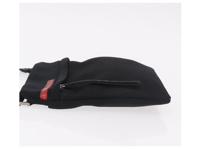 Borsa a tracolla PRADA Sports Line in cotone nero argento Auth ka4861 - vista 4