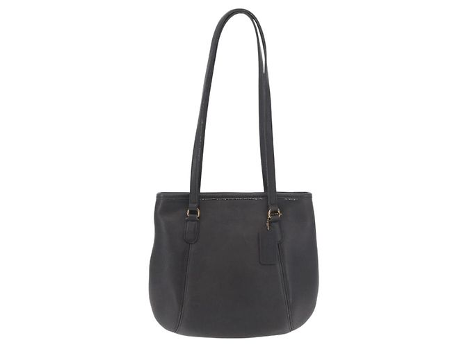 Borsa Tote Coach in pelle nera e oro Auth 188367 Nero D'oro - vista 13