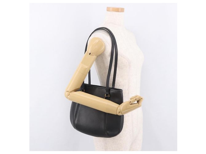 Borsa Tote Coach in pelle nera e oro Auth 188367 Nero D'oro - vista 20