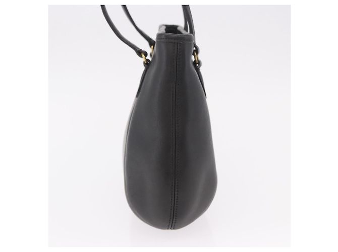 Borsa Tote Coach in pelle nera e oro Auth 188367 Nero D'oro - vista 4