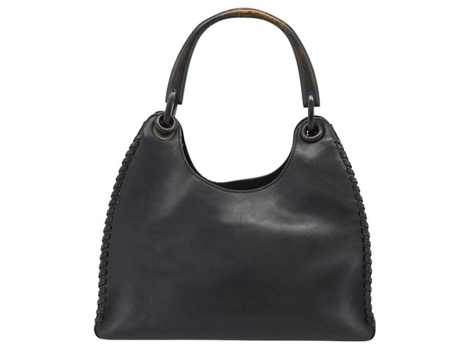 Borsa a tracolla GUCCI in pelle nera 106236 Auth BA13519 Nero - vista 2