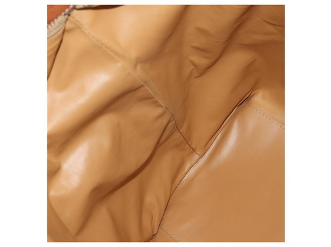 Céline Borsa Boston CELINE in tela Macadam PVC Pelle Marrone Oro Auth 183443 D'oro - vista 20