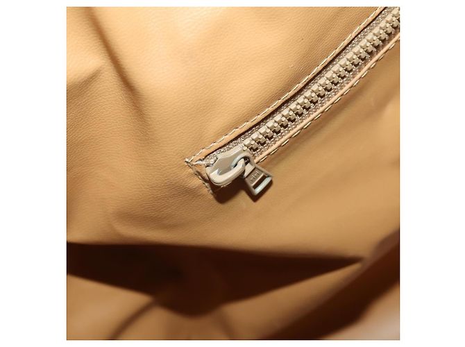 Céline Borsa Boston CELINE in tela Macadam PVC Pelle Marrone Oro Auth 183443 D'oro - vista 21
