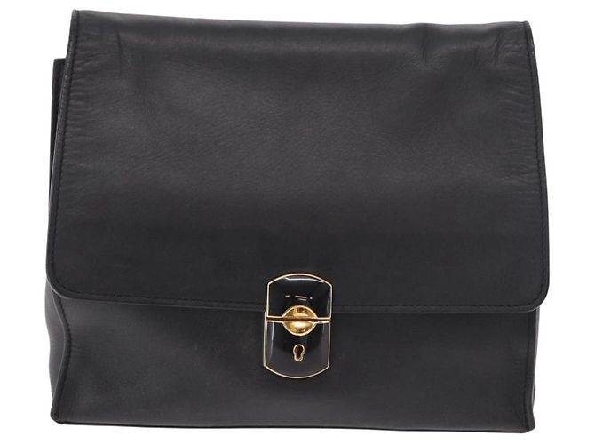 BALENCIAGA Afternoon Shoulder Bag Pelle Nera Oro 293862 Auth 188241 Nero D'oro - vista 13