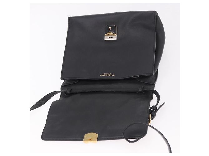 BALENCIAGA Afternoon Shoulder Bag Pelle Nera Oro 293862 Auth 188241 Nero D'oro - vista 18