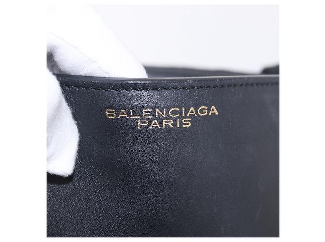 BALENCIAGA Afternoon Shoulder Bag Pelle Nera Oro 293862 Auth 188241 Nero D'oro - vista 19