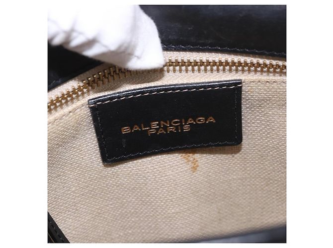 BALENCIAGA Afternoon Shoulder Bag Pelle Nera Oro 293862 Auth 188241 Nero D'oro - vista 20
