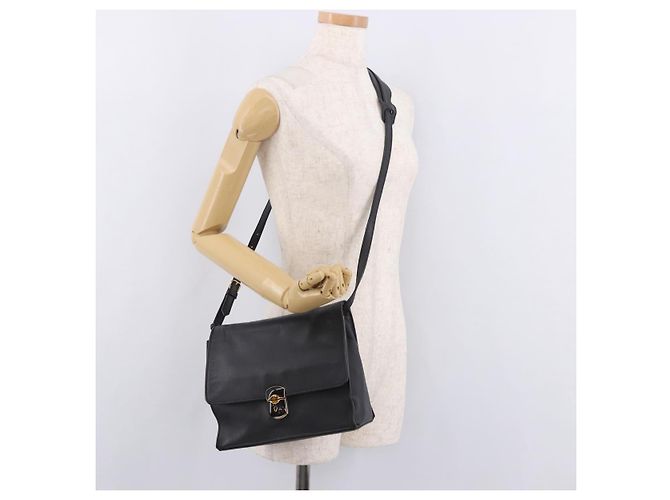 BALENCIAGA Afternoon Shoulder Bag Pelle Nera Oro 293862 Auth 188241 Nero D'oro - vista 25