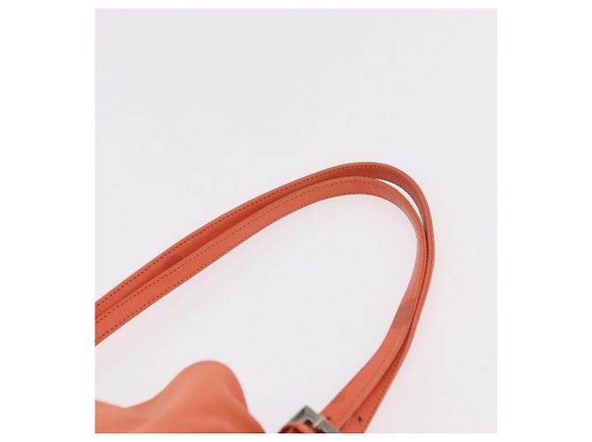 FENDI Tote Bag Baumwolljersey Orange Silber Auth 188926 - Ansicht 14