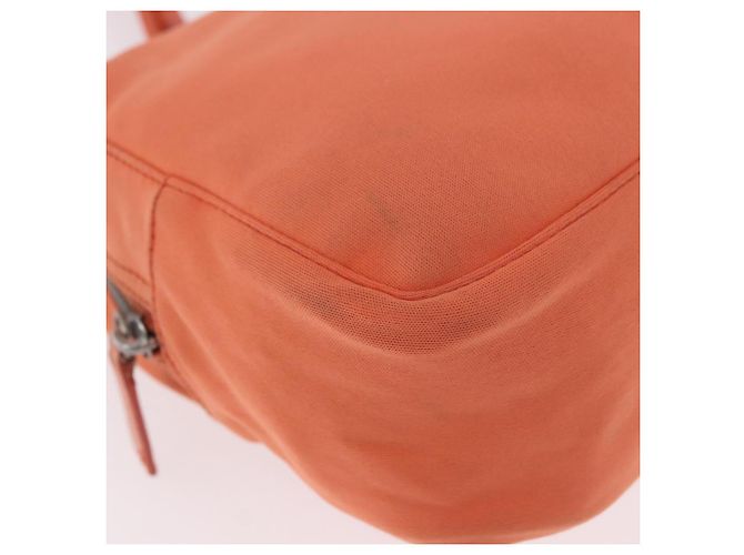 FENDI Tote Bag Baumwolljersey Orange Silber Auth 188926 - Ansicht 15