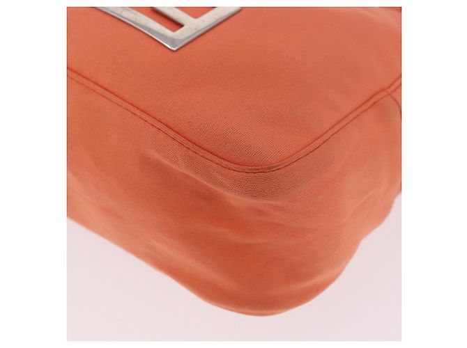 FENDI Tote Bag Baumwolljersey Orange Silber Auth 188926 - Ansicht 16