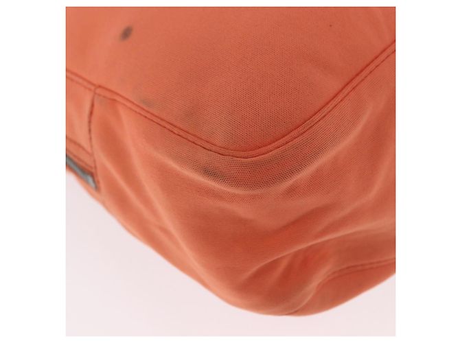 FENDI Tote Bag Baumwolljersey Orange Silber Auth 188926 - Ansicht 17