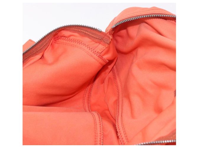 FENDI Tote Bag Baumwolljersey Orange Silber Auth 188926 - Ansicht 23