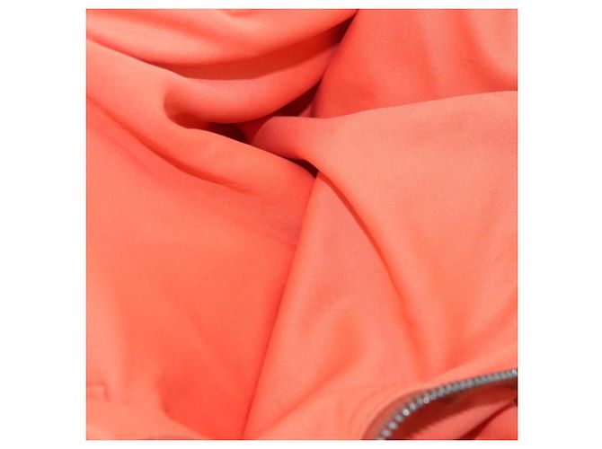 FENDI Tote Bag Baumwolljersey Orange Silber Auth 188926 - Ansicht 24