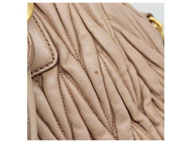 Borsa Miu Miu Matelasse in Pelle 2way Rosa Oro Auth 188853 D'oro - vista 10